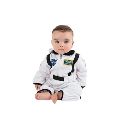 Cuddle Club Astronaut Fleece Baby Bunting Bodysuit, Hood, Convertible Mittens, Booties, Zipper, Breathable NASA Baby Romper