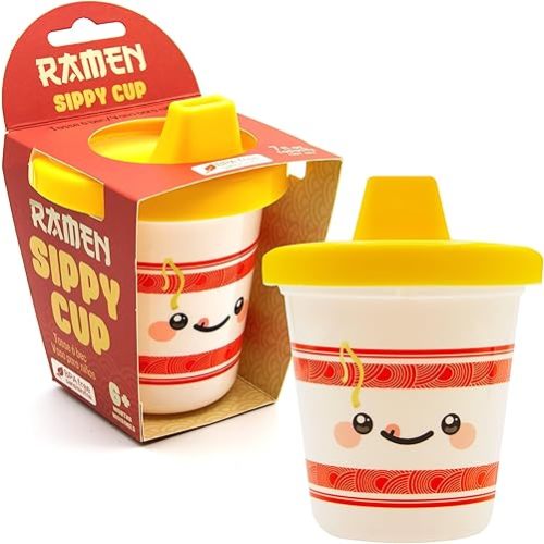 GAMAGO Ramen Baby Sippy Cup - Adorably Cute Learner Sippy Cup for Babies, Toddlers and Kids - 6+ Months Old - Holds 7 Ounces - BPA-Free - Food-Safe - Spill Proof - Easy to Clean