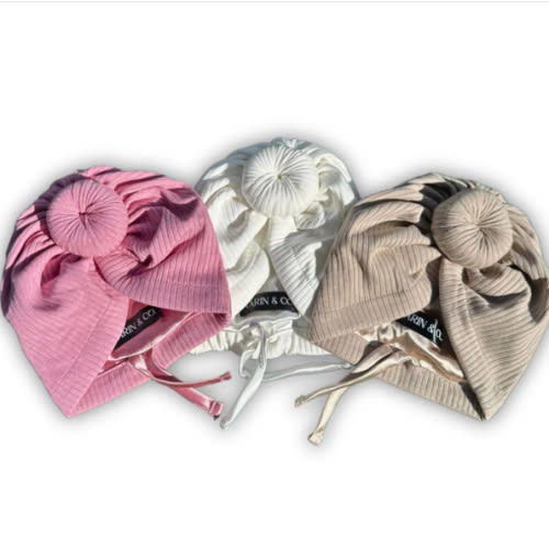 Newborn Satin Lined Adjustable Turban Gift Set – Aarin & Co.