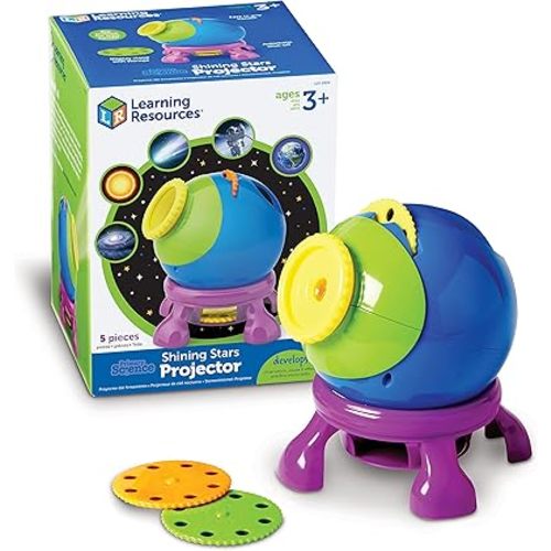 Learning Resources Shining Stars Projector - Space and Planets Exploration for Kids, Astronomy Toys, Toddlers Stargazing Toy, Glow in the Dark Stars, Galaxy and Astronaut Night Lights Observation
