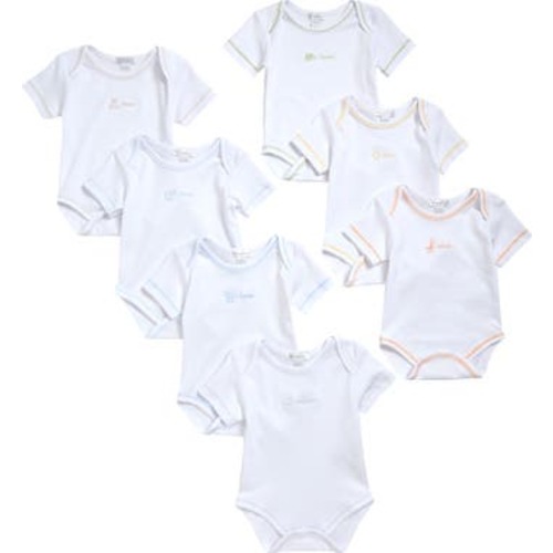 Days of the Week Set of 7 Bodysuits, 6-9M