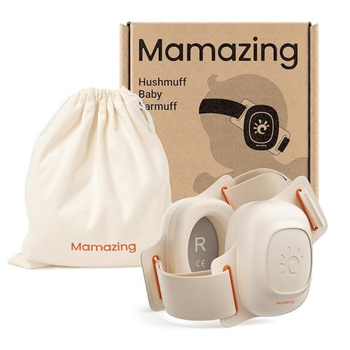 MAMAZING Baby Ear Muffs for Newborns to Toddlers 3-48 Months, 25dB Noise Cancelling Headphones for Airplane Travel, Party and Fireworks, Soft & Adjustable Baby Hearing Protection, CE & ANSI Certified