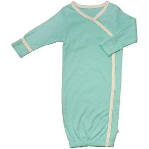 Babysoy Organic Newborn Baby Kimono Wrap Around Snap Sleeper Gown Bundler