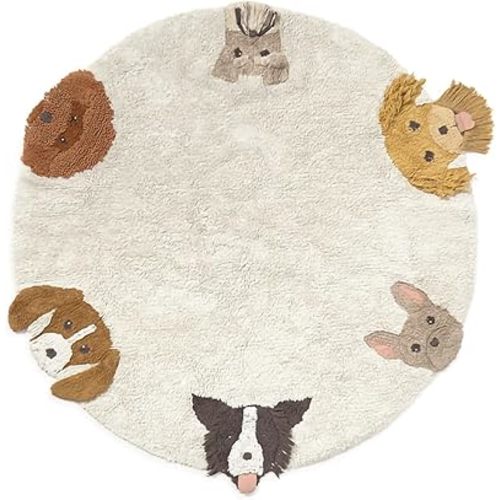 Lorena Canals Washable Rug Dogs, Ø 4' 7"