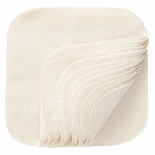 Natural Cotton Washable Baby Washcloths - 12 Per Package – NuAngel, Inc.