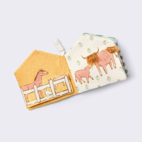Interactive Soft Book and Plush Toy - Farm Life - Cloud Island™: Sensory Development, Baby Learning Toy