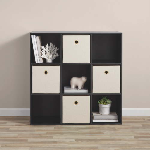 Mainstays 9 Cube Storage Organizer, Black