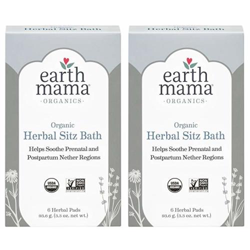 Organic Herbal Sitz Bath by Earth Mama | Soothing Soak for Pregnancy and Postpartum Care, 6-Count (2-Pack)