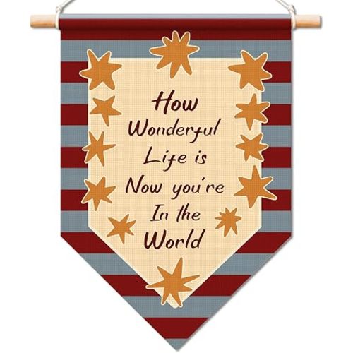 XSTWLJ Newborn Pennant Flag Nursery Wall Art, Whimsical Canvas Banner Sign