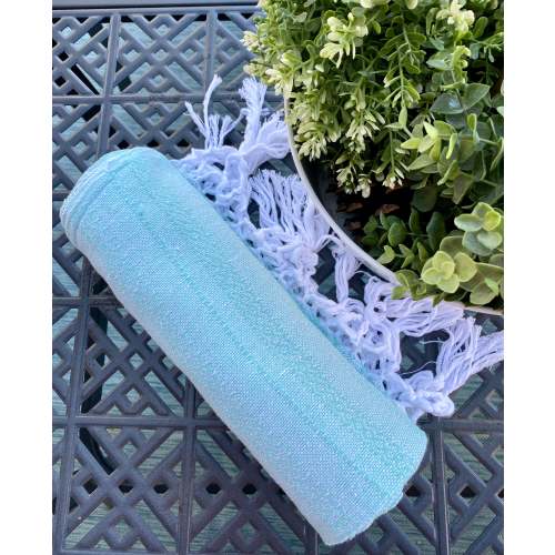Mexican Cotton Rebozo & Baby Wrap - Summer Aqua