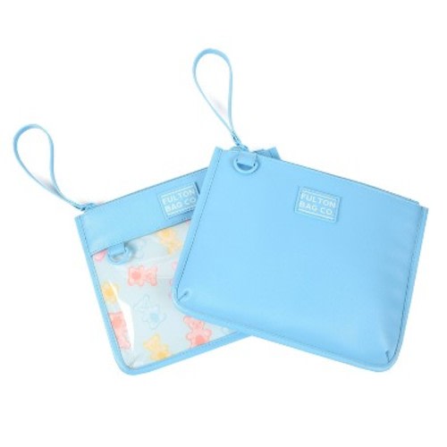 Fulton Bag Co. 2pk Leatherette Snack Pouches - Blue