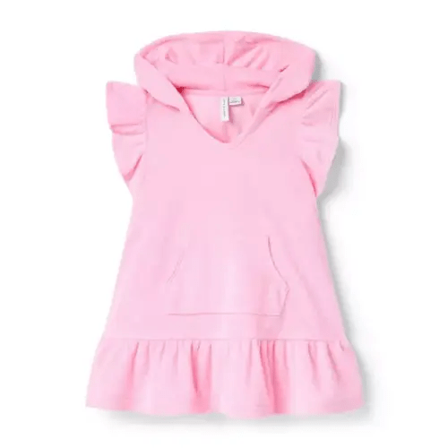 Girl Pinky Swear Hooded Terry Swim Cover-Up by Janie and Jack