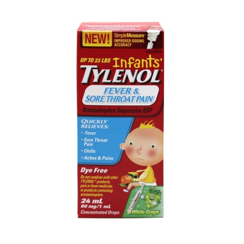 Tylenol Infants' Fever & Sore Throat Pain Suspension Drops