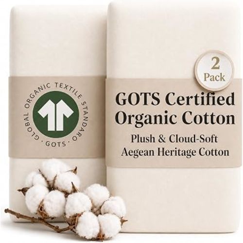 GOTS 100% Organic Cotton Bedside Bassinet Sheets 33x20 Compatible with Maxi Cosi Iora, Baby Delight, Koola Baby Bond, Harppa Cudly 3 in 1 - Luxury Turkish Cotton - Boy, Girl