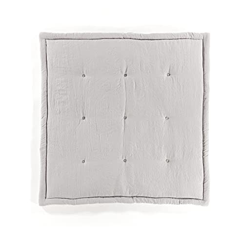 Lush Decor Baby Square with Border Play Mat, 36" x 36", Gray