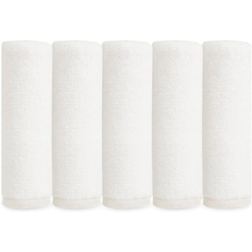 Natemia Organic Baby Washcloths (5 Pack, 12” x 12”) – 100% Organic Cotton – Ultra-Soft Baby Towels for Sensitive Skin – Newborn, Boys & Girls – Bathtime Wash Cloths, Baby Registry Must-Have (White)