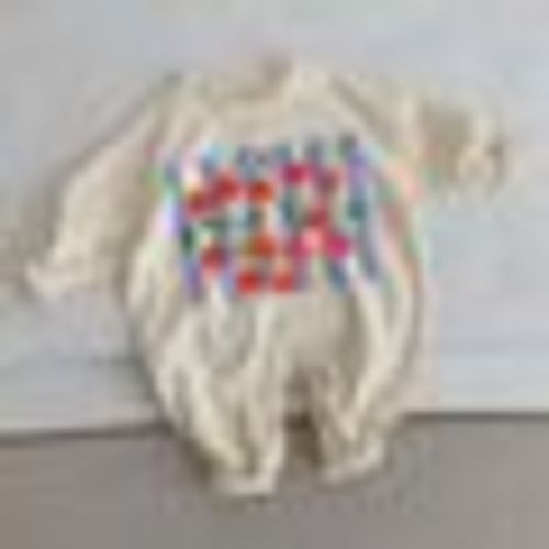 Baby Striped Cherry Beige Romper