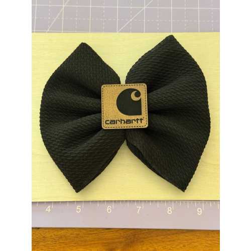 Carhartt Bow and Headwrap | Baby Girl Bow | Nylon Band or Alligator Clip | Handmade Carhartt Hair Bow | Rustic Baby Shower Gift