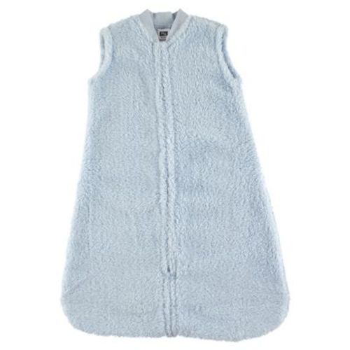 Hudson Baby Infant Boys Plush Sleeping Bag, Sack, Blanket, Powder Blue Faux Shearling, 0-6 Months