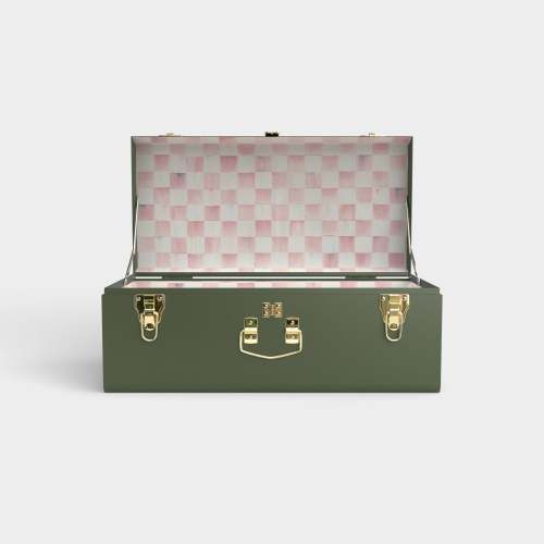 Petite Trunk - Green - Rosy Check / Embroidery