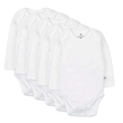 5-Pack Organic Cotton Long Sleeve Bodysuits | Honest Baby Clothing
