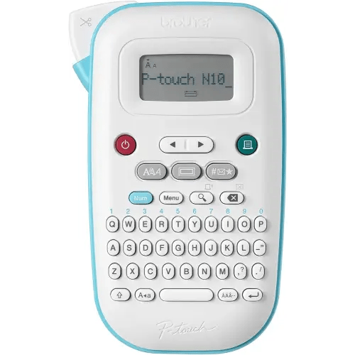 Brother P-Touch PT-N10 Personal Handheld Label Maker, Portable and Prints, P-Touch Btag ~½” (12mm) Wide Color Personalized Label Tapes,