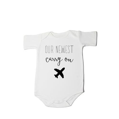 Our Newest Carry-On Infant Bodysuit Future Traveler Theme Coming Soon Pregnancy Announcement