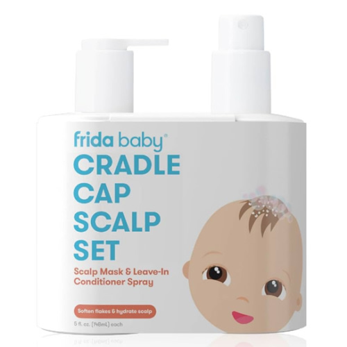Frida Baby Cradle Cap Treatment, Cradle Cap Shampoo for Babies + Flake Fixer Scalp Spray, Cradle Cap Kit Soothes Baby's Scalp, Prevents Dryness and Flakes