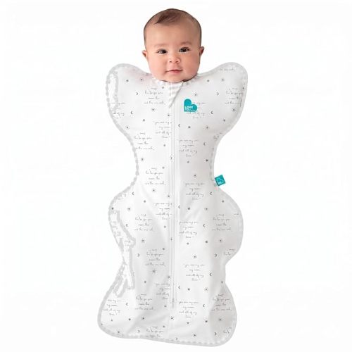 Love to Dream Swaddle, Baby Sleep Sack, Swaddle Up Self-Soothing Swaddles for Newborns, Get Longer Sleeps, Secure Fit Helps Calm Startle Reflex, Lite 0.2 TOG, 5-8.5lbs, You are My White