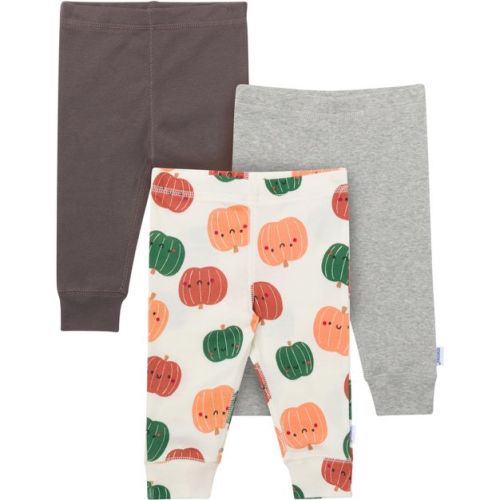 Onesies Brand Baby Neutral 3-Pack Active Pants, Pumpkins, 0-3 Months