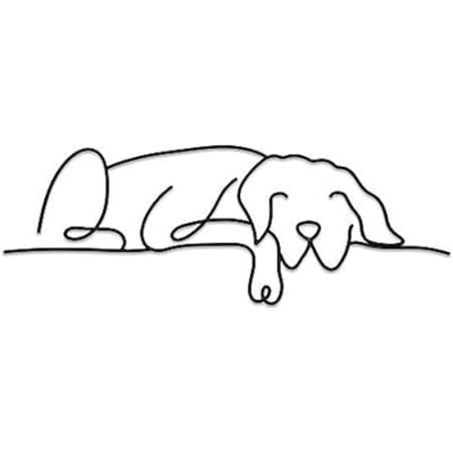 Matani Metal Dog Wall Decor | Minimalist Room & Living Room Wall Decor (Sleeping Labrador)