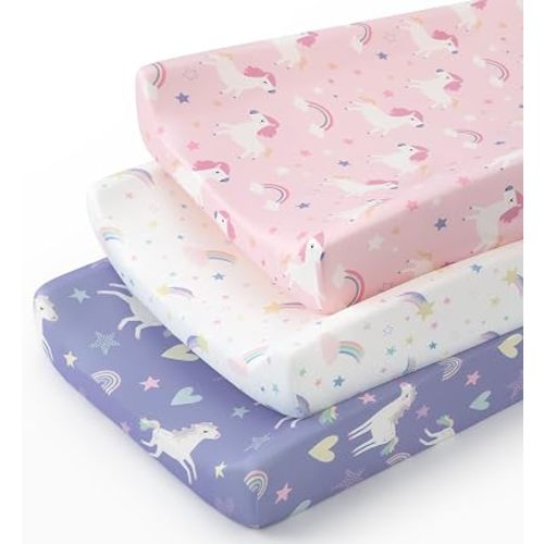 Diaper Changing Pad Cover Girl 32"x16" 3-Pack for Changing Table Pad