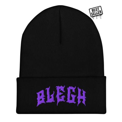 Blegh Beanie Purple Embroidery