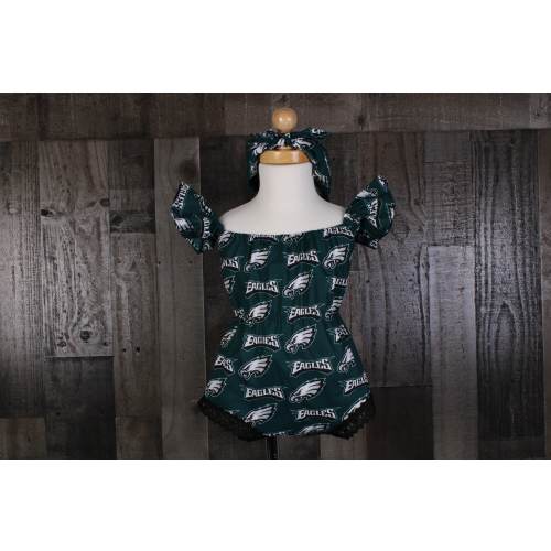 Baby Girl Rompers. Philadelphia Eagles Baby Romper. Eagles Romper. Eagles Baby Romper. Baby Rompers. Girl Rompers. 100% Cotton.