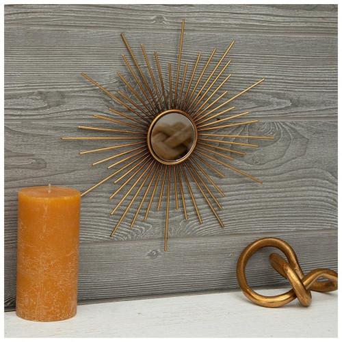Gold Sunburst Metal Wall Mirror