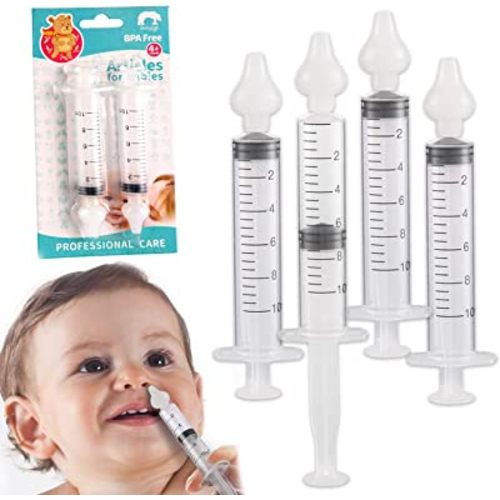 Nasal Syringe for Baby - 4PCS - Safe Silicon Baby Nasal Aspirator Qucik Syringe Nose Cleaner Rinsing Tool for Baby/Infant/Kid