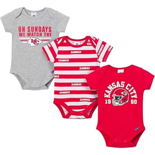 Gerber NFL Baby-Boys NFL 3-pack Onesie Bodysuit
