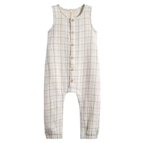 Plaid Cotton Romper, 6-12M