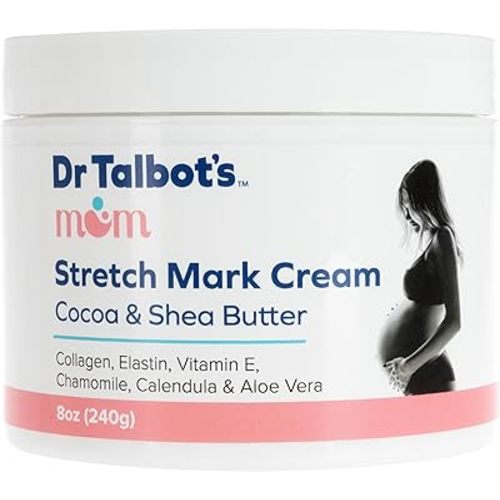 Dr. Talbot's Mom Stretch Mark Cream for Pregnancy and Postpartum - Made With Shea Butter, Vitamin E, Aloe Vera and Cocoa Butter - 8 oz