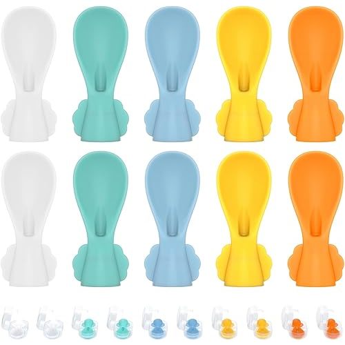 Universal Baby Food Pouch Spoon Attachment - 10 Pack, Silicone Baby Spoons for Pouches, Travel-Friendly Baby Food Squeeze Pouch Spoon