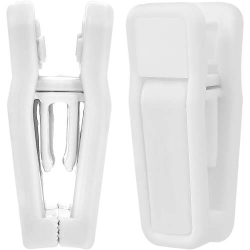 50 Pcs Hanger Clips for Hangers,Plastic Baby Hanger Clips,White Finger Clips,Pant Hangers Clips,Strong Pinch Grip Clips for Skirt Pants Clothes Hangers (White)
