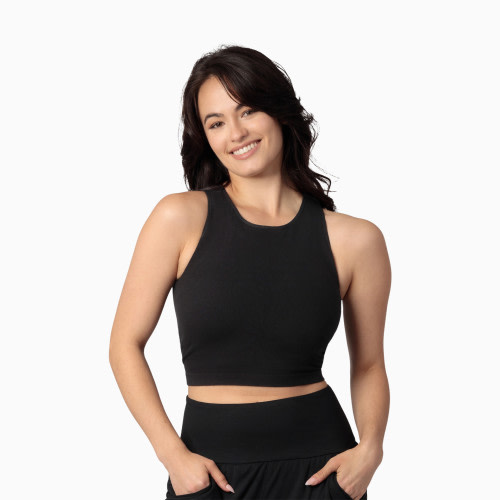 Kindred Bravely Sublime Bamboo Maternity & Nursing Longline Bra Top - Black, Large