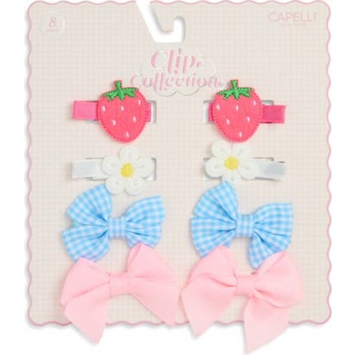 Baby 8-Pack Assorted Bows & Clips Set