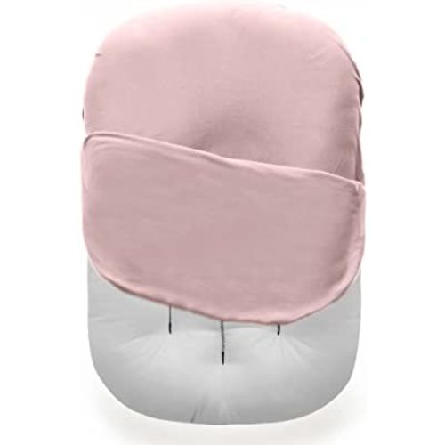 MOZAH Baby Lounger Cover for Newborns - Soft Cotton Slipcover Fitting Most Infant Loungers and Baby Nest Loungers (Pale Mauve - Dusty Pink)