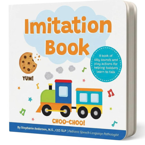 Imitation Book: Interactive & Fun Learn to Talk Board Book For Toddlers Ages 0-4, Written by a Speech Therapist
