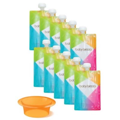 Baby Brezza® 10-Pack 7 oz. Easy Fill Reusable Food Pouches - ORANGE - 7 OZ