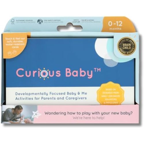 Curious Baby™ Award Winning 40+ Activities for Baby & Me (0-12 Months) | Developmentally-Focused and Stimulating Creative Playtime Ideas for Baby & Me | Includes Black/White High-Contrast Cards