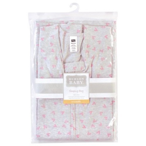Hudson Baby Infant Girl Cotton Sleeveless Wearable Sleeping Bag, Sack, Blanket, Hearts, Size: 6-12 months