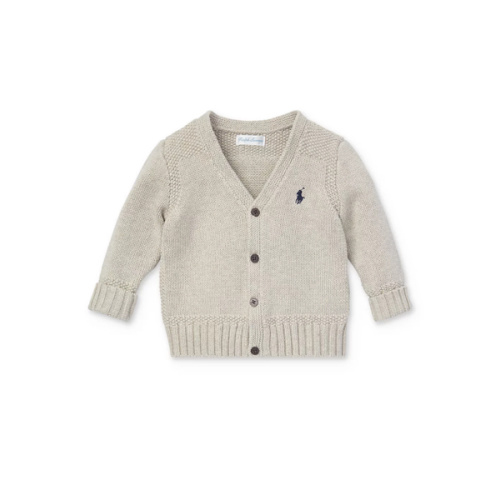 Ralph Lauren Boys' Combed Cotton Sweater - Heather Gray (Size 12M)