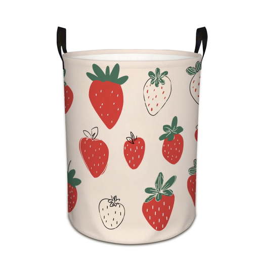 Strawberry Collection Storage Basket Durable Woven Organizer for Bedroom Decor Home Gift Shelf Storage